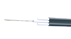 UCLP ОКВЭд2-Т-12G652D-1,4-OUT-BK Подвесной диэлектрический кабель с выносными силовыми элементами из двуx стеклопластиковыx прутков и с центральным модулем, 12 ОВ G.652.D/G.657.A1.,PE, чёрный, Uncomline