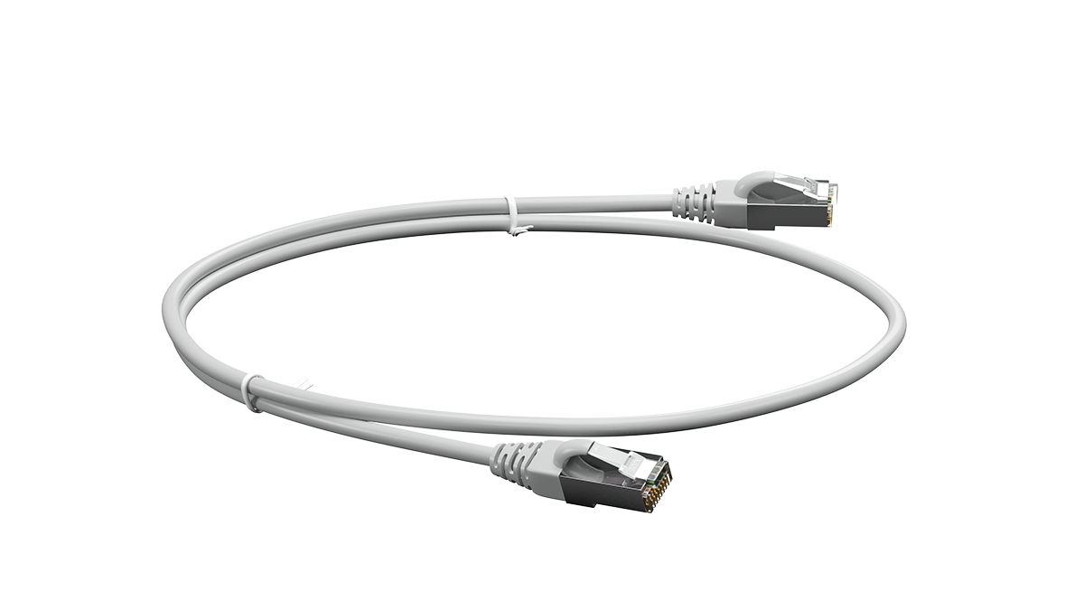 UCL PCС-SU5E-0,3M-LSZH-GY Патч-корд F/UTP, Cat.5e (50 µ″) (100% Fluke Component Tested), экранированный, LSZH, 0,3 м, серый, Uncomline