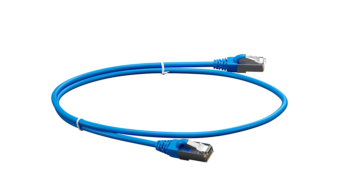UCL PCС-SU5E-0,5M-LSZH-BL Патч-корд F/UTP, Cat.5e (50 µ″) (100% Fluke Component Tested), экранированный, LSZH, 0,5 м, синий, Uncomline