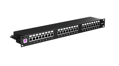 UCL PPC-24O-S6 Патч-панель 19″, 1U, 24 порта RJ-45, категория 6 (50 µ″), Dual IDC, экранированная, Uncomline