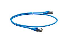 UCL PCС-SU5E-0,5M-LSZH-BL Патч-корд F/UTP, Cat.5e (50 µ″) (100% Fluke Component Tested), экранированный, LSZH, 0,5 м, синий, Uncomline