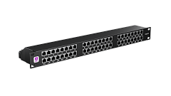 UCL PPC-48HDO-U6 Патч-панель высокой плотности 19″, 1U, 48 портов RJ-45, категория 6 (50 µ″), Dual IDC, Uncomline