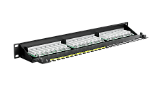 UCL PPC-24O-S6 Патч-панель 19″, 1U, 24 порта RJ-45, категория 6 (50 µ″), Dual IDC, экранированная, Uncomline