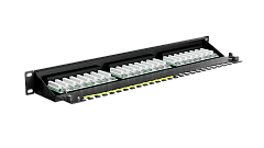 UCL PPC-24O-U6A-RM Патч-панель 19″, 1U, 24 порта RJ-45, категория 6a (50 µ″), Dual IDC, с задним кабельным организатором, Uncomline