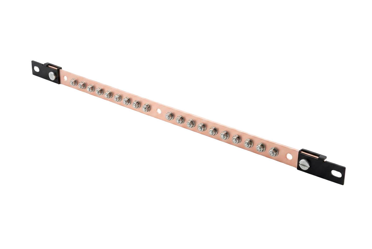 UCL CGB-20C Шина заземления медная 19″, до 20 подключений, Uncomline