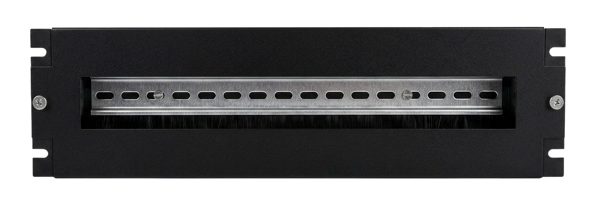UCL P-3U-22m-BK Панель 19″, 3U, с DIN-рейкой, 22 модуля, черный, Uncomline
