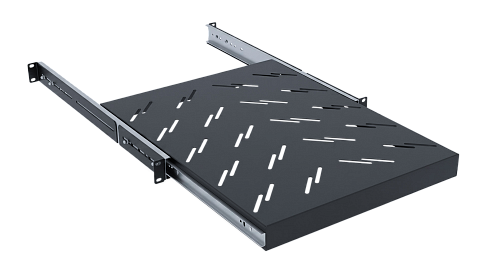 UCL POS-1-20kg-RAL9005 Полка выдвижная в шкафы глубиной 1000 мм, нагрузка до 20 кг, черная, Uncomline