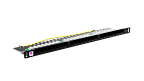 UCL PPC-24HDH-U5E Патч-панель высокой плотности 19″, 0.5U, 24 порта RJ-45, категория 5e (50 µ″), Dual IDC, Uncomline