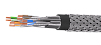 UCLP F/FTP Cat 7 КоГ PVC нг(А)-LSLTx 4х2х0,64 BK-IN/OUT-305 Кабель парной скрутки, экранированный, кат. 7, 4х2х0,64 мм, PVC нг(А)-LSLTx, внутренний/внешний, бронированный стальной оплеткой, черный, 305 м, Uncomline